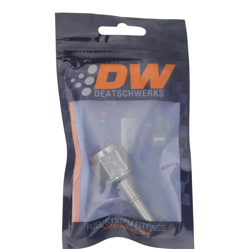 DeatschWerks 8AN Female Flare Swivel to 5/16in Male EFI Quick Disconnect - Anodized DW Titanium - 0
