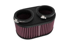 K&N 2-1/8in DUAL FLG 6-1/4 X 4inOD 3inH Universal Clamp-On Air Filter - 0