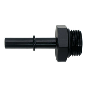 DeatschWerks 8AN ORB Male to 5/16in Male EFI Quick Connect Adapter - Anodized Matte Black - 0