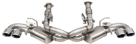 Corsa 20-25 Corvette C8 3in Valved Cat-Back 4.5in Pol Quad Tips Fits Factory Perf Exhaust DeletesAFM - 0