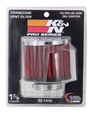 K&N 1.375 inch ID 3 inch OD 2.5 inch H Clamp On Crankcase Vent Filter-11