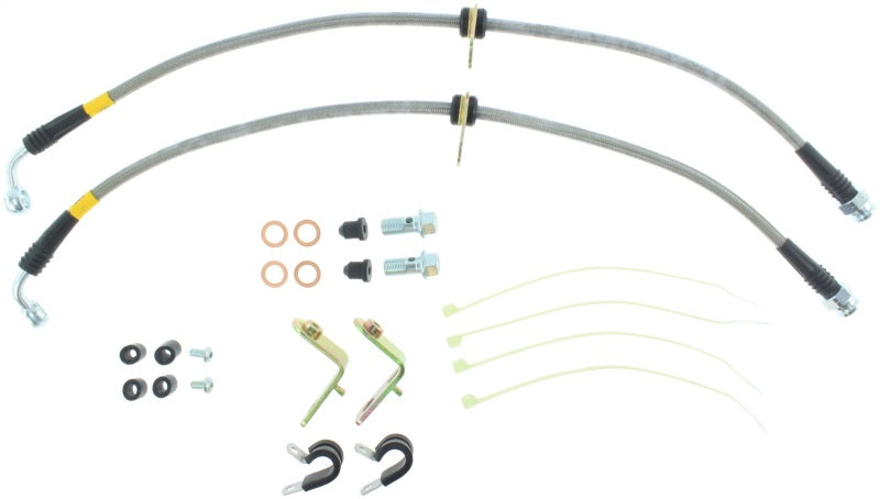 StopTech 11-14 Ford Mustang GT 5.0L V8 Stainless Steel Front Brake Lines - 0