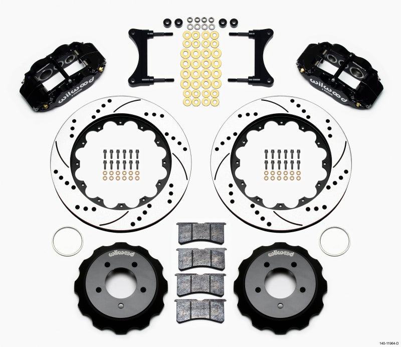 Wilwood Narrow Superlite 6R Front Hat Kit 14.00in Drilled 93-96 Mazda RX7 - 0