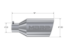 MBRP Universal Tip 8in O.D. Rolled End 4in inlet 18in length T304-3