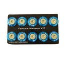 NRG Fender Washer Kit w/Rivets For Plastic (Blue) - Set of 10-2
