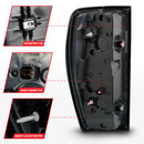 ANZO 19-23 GMC Sierra 1500/2500HD/3500HD Smoke Black Replacement Full LED Bar Tail Light-4