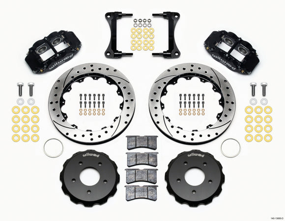 Wilwood Narrow Superlite 4R Front Hat Kit 12.88in Drill 2007-Up Jeep Wrangler