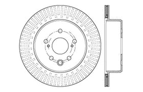 StopTech Lexus 13-15 GS350/14-15 IS350/13-15 GS350H/15 RC350 Left Rear Drilled Sport Brake Rotor - 0