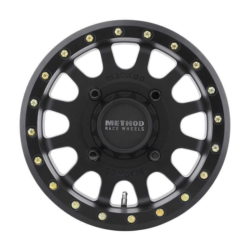 Method MR401 UTV Beadlock 14x7 / 4+3/13mm Offset / 4x156 / 132mm CB Matte Black Wheel - 0