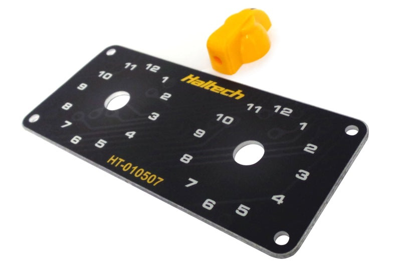 Haltech Dual Switch Panel Kit w/Yellow Knob - 0