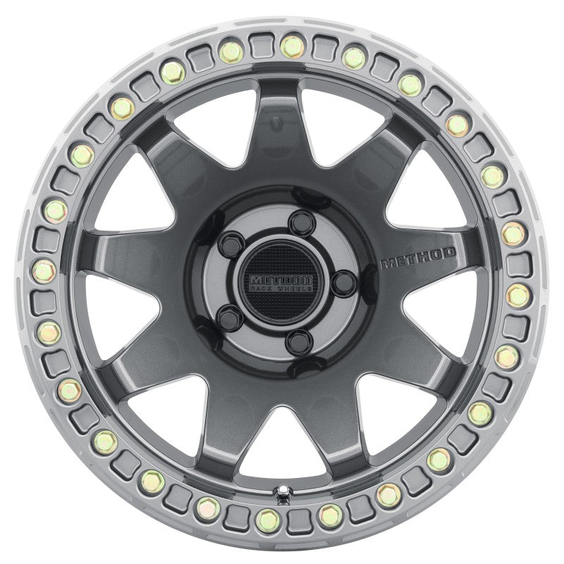 Method MR108 17x9 -44mm Offset 5x5 71.5mm CB Gloss Titanium w/BH-H24125-38 Wheel - 0