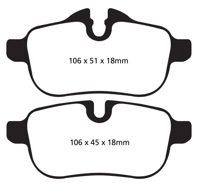 EBC 09+ BMW Z4 3.0 (E89) Yellowstuff Rear Brake Pads