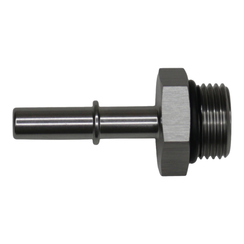 DeatschWerks 8AN ORB Male to 5/16in Male EFI Quick Connect Adapter - Anodized DW Titanium - 0