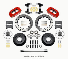 Wilwood Narrow Superlite 6R Front Hub Kit 12.88in Drill Red 82-92 Camaro//Firebird