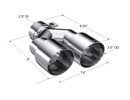MBRP Universal T304 SS Dual Tip 3.5in OD/2.5in Inlet-3