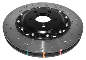 DBA 15-20 Ford Mustang GT Perf Pkg (380mm Frt Rotor) Front 5000 Series Drill & Slot Rotor w/Blk Hat - 0