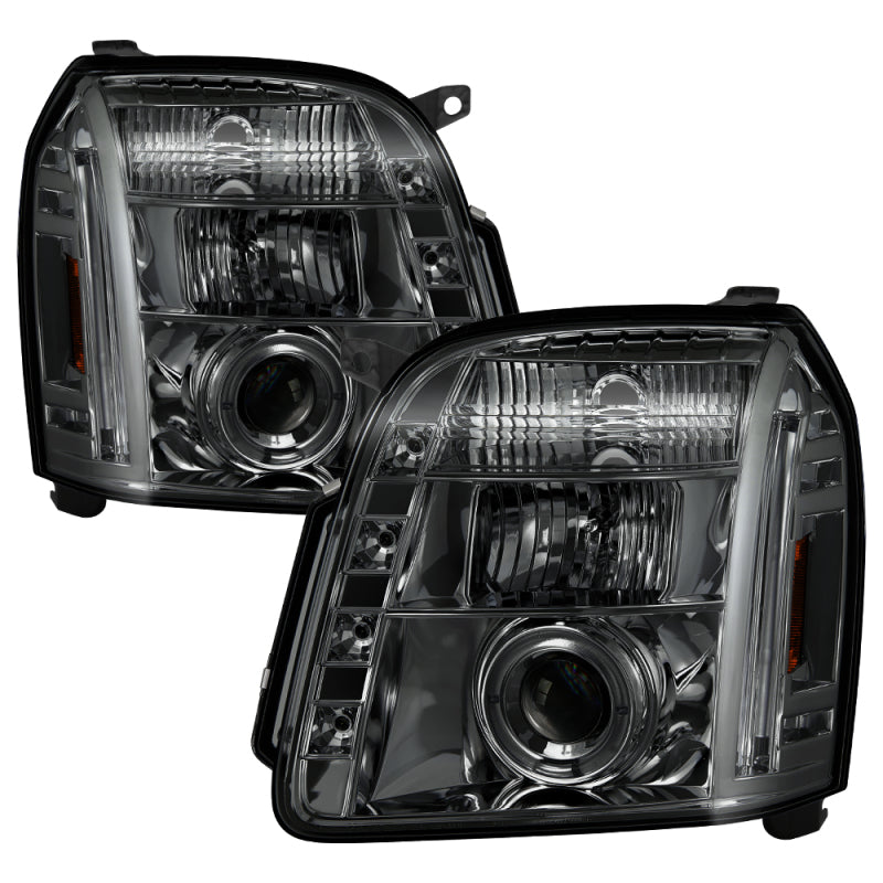 Spyder GMC Yukon 07-14/Yukon Denali 07-14 Projector Headlights LED Halo LED Smke PRO-YD-GY07-HL-SM - 0