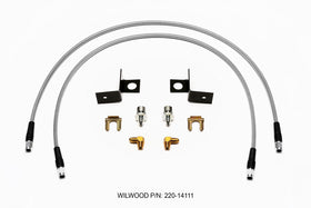 Wilwood Flexline Kit 30 inch -3 3/8-24 IF 1/8 NPT 90 Degree - 0