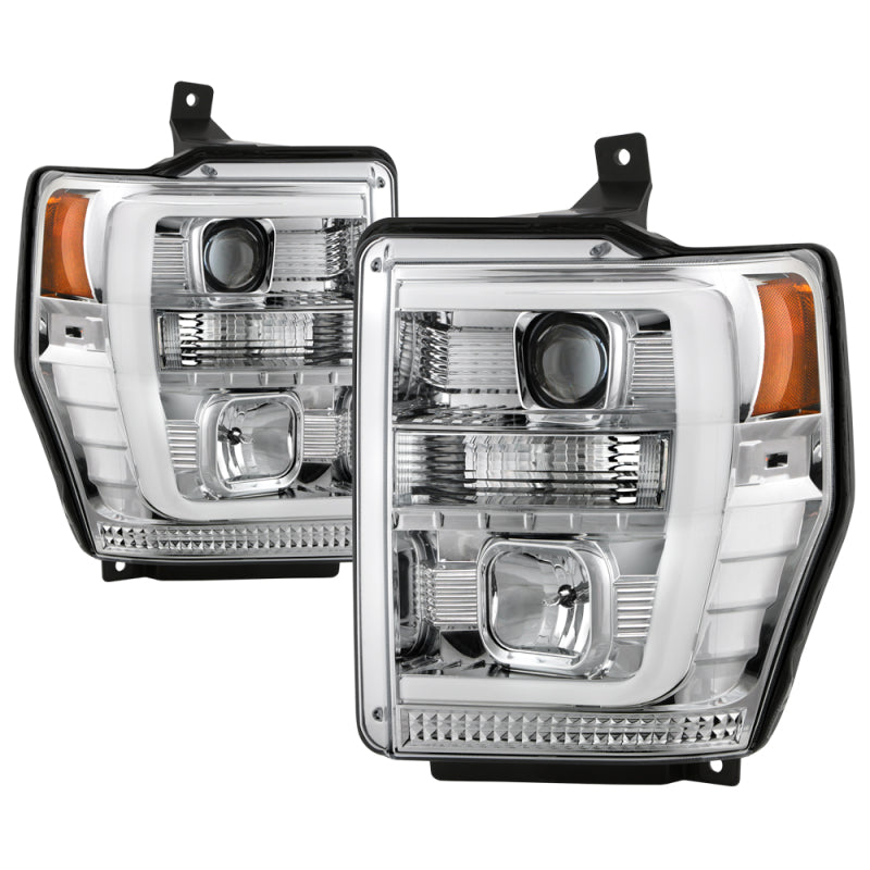 Spyder Ford F-250/350/450 08-10 V2 High-Power LED Headlights-Switch Back-Chrome PRO-YD-FS08PL-SBLB-C - 0