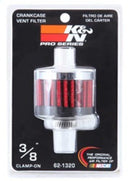 K&N Clamp On Rubber Base Crankcase Vent Filter 0.375in Flange ID x 2in OD x 1.5in Height-12