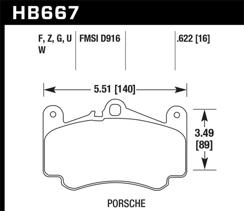 Hawk 02-05 Porsche 911 Carrera 4 Turbo Look/Carrera 4S Front DTC-60 Brake Pads - 0