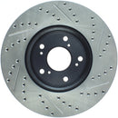 StopTech Slotted & Drilled Sport Brake Rotor Front Right 13 Honda Accord Sport-9