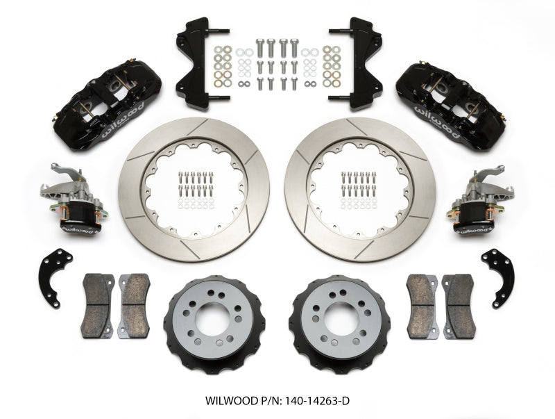 Wilwood AERO4 / MC4 Rear Kit 14.00 Currie Pro-Tour Unit Bearing Floater - 0