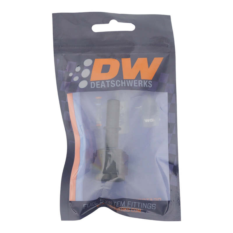 DeatschWerks 8AN Female Flare Swivel to 3/8in Male EFI Quick Disconnect - Anodized Matte Black - 0