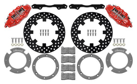Wilwood 17-21 Can-Am X3RS Red 6-Piston Rear Kit 11.25in - Drilled Rotors - 0