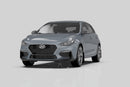 Rally Armor 19-21 Hyundai Elantra GT N Line/i30 Black UR Mud Flap w/White Logo-4