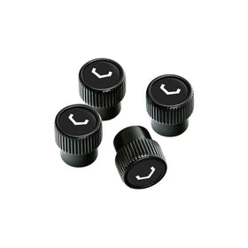 Vossen Classic V Valve Stem Cap Set - Black/Black