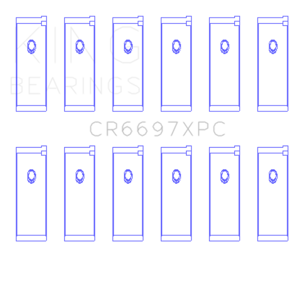 King Engine Bearings Nissan RB25/RB26 24V Coated Performance Rod Bearing Set - Size STDX