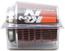 K&N Universal Air Filter Chrome Round Tapered Red - 4in Flange ID x 1.125in Flange Length x 5.5in H-14