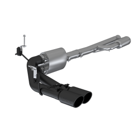 MBRP 2019+ Chevrolet Silverado 1500 4.5L/5.3L Pre-Axle Dual Side Exit w/ 4in OD Tip- Black Coated - 0