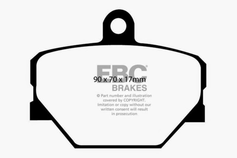 EBC 08+ Smart Fortwo 1.0 Greenstuff Front Brake Pads - 0