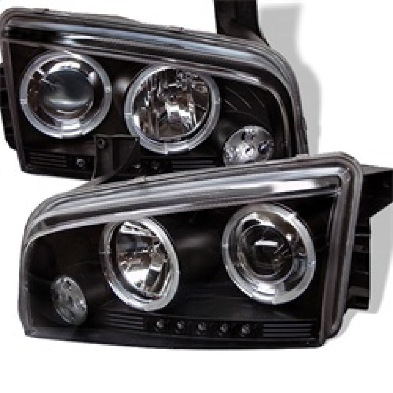 Spyder Dodge Charger 06-10 Projector Headlights Halogen Only - LED Halo LED Blk PRO-YD-DCH05-LED-BK - 0