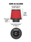 AEM 3.25 in DRY Flow Short Neck 5 in Element Filter-7
