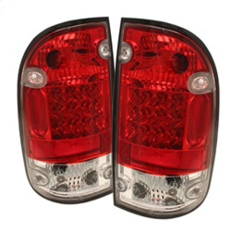 Spyder Toyota Tacoma 95-00 LED Tail Lights Red Clear ALT-YD-TT95-LED-RC - 0