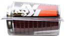 K&N Universal Air Filter Chrome Round Tapered Red - 4in Flange ID x 1.125in Flange Length x 9.5in H-15