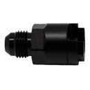DeatschWerks 6AN Male Flare to 3/8in Female EFI Quick Connect Adapter - Anodized Matte Black-1