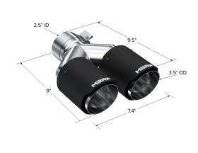 MBRP Universal Carbon Fiber Dual Tip 3.5in OD/2.5in Inlet - 0