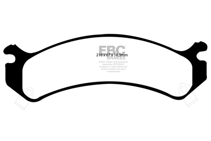 EBC 01-05 Cadillac Deville 4.6 HD Greenstuff Front Brake Pads - 0