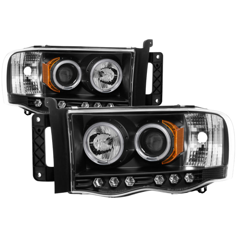 Spyder Dodge Ram 1500 02-05 03-05 Projector Headlights CCFL Halo LED Blk PRO-YD-DR02-CCFL-BK - 0