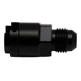 DeatschWerks 6AN Male Flare to 5/16in Female EFI Quick Connect Adapter - Anodized Matte Black - 0