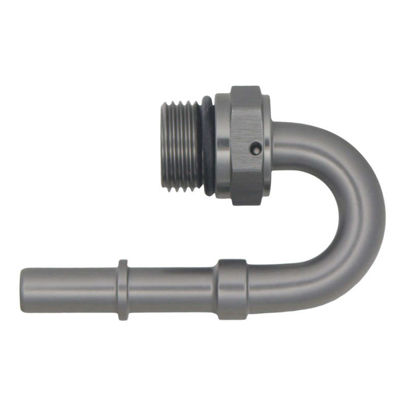 DeatschWerks 8AN ORB Male to 3/8IN Male EFI Quick Connect Adapter 180 Deg. - 0