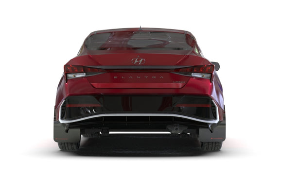 Rally Armor 24-26 Hyundai Elantra Black Mud Flap Red Logo