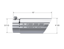 MBRP Universal Tip 3in O.D. Dual Wall Angled 4 inlet 10 length-3