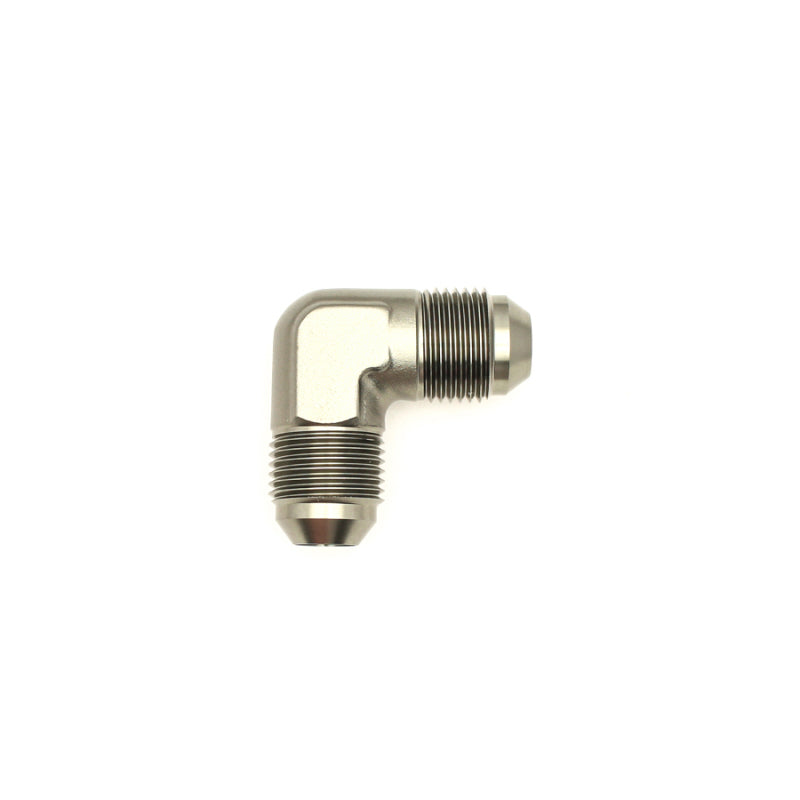 DeatschWerks 8AN Male Flare to 8AN Male Flare 90-Degree Fitting - Anodized Matte Black - 0