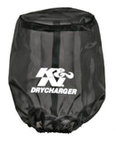 K&N Drycharger Air Filter Wrap Round Tapered Black 5.375in Base ID x 4.375in Top ID x 7 H-1