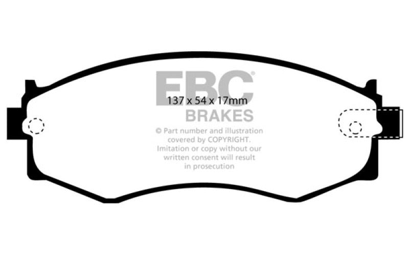 EBC 91-97 Infiniti G20 2.0 Redstuff Front Brake Pads